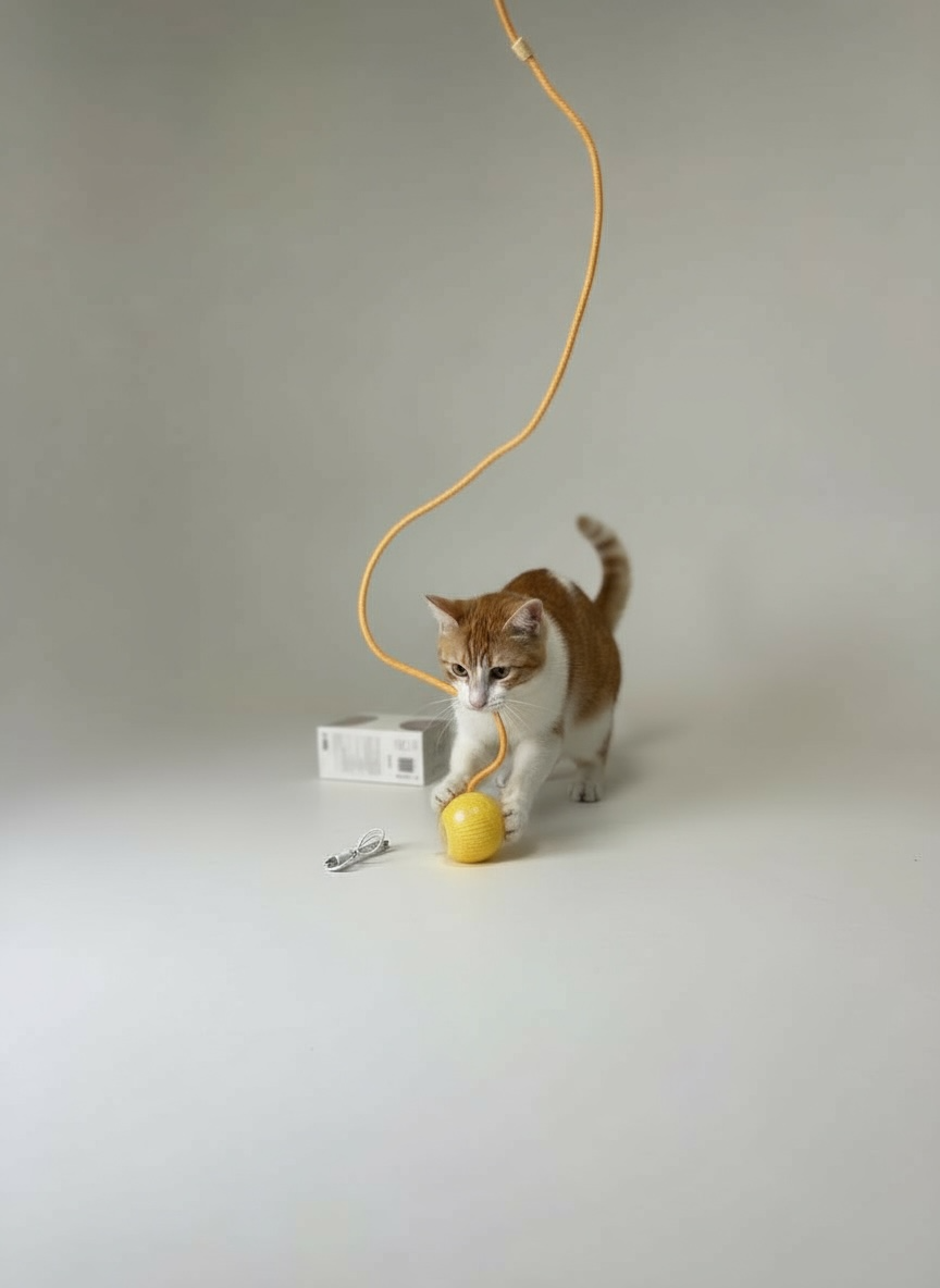 Interactive Self-Rolling Cat Ball Toy – Electric & Rechargeable