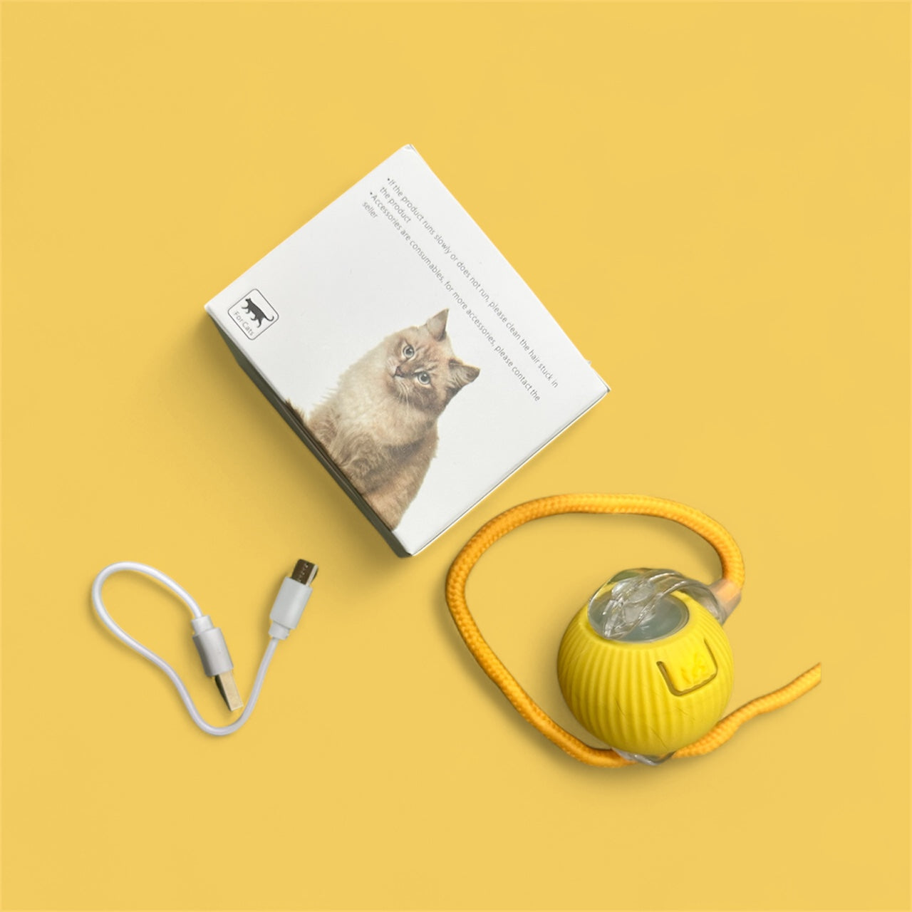 Interactive Self-Rolling Cat Ball Toy – Electric & Rechargeable