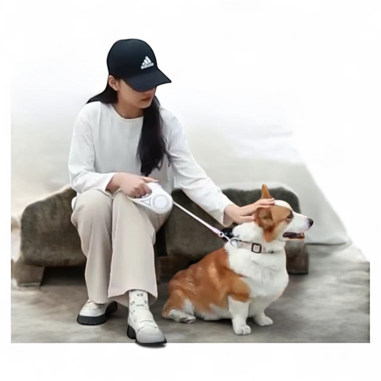 Retractable 5m Dog Leash with LED Light for Night & Day Walking